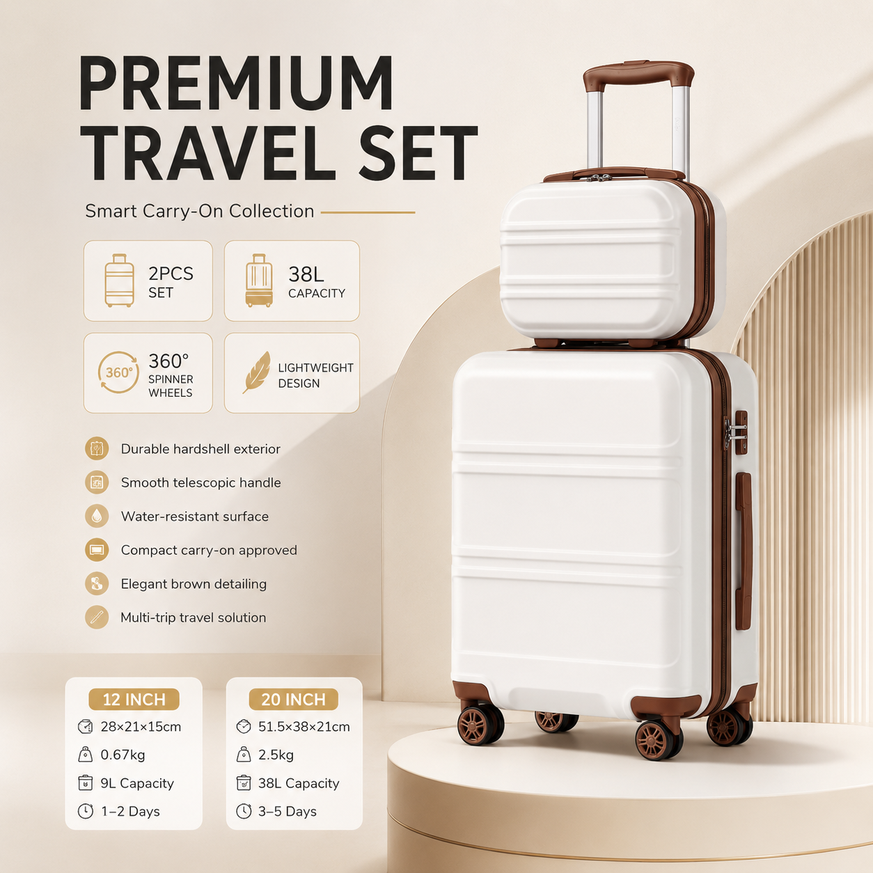 Premium Travel Luggage Set | Nexovibe