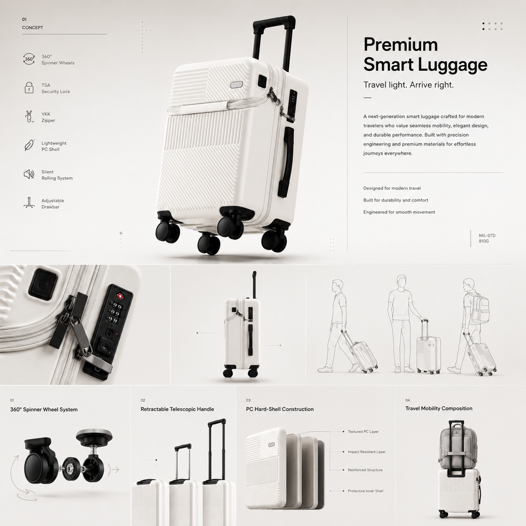 Premium Smart Luggage | Nexovibe
