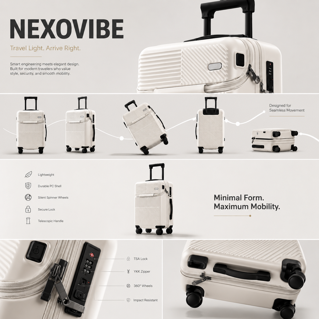 Premium Smart Luggage | Nexovibe
