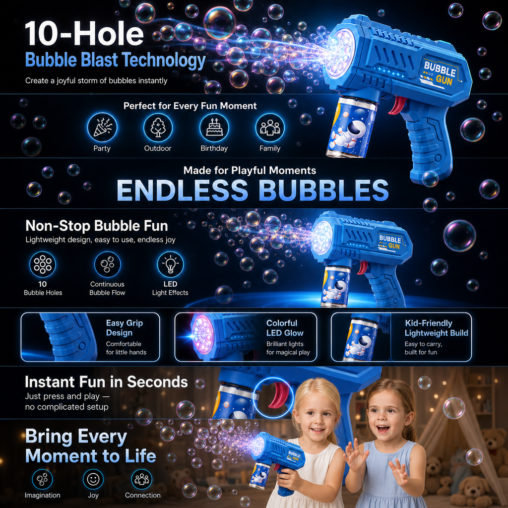 Automatic Bubble Gun | Nexovibe