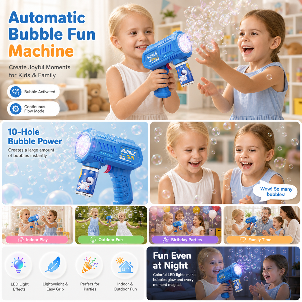 Automatic Bubble Gun | Nexovibe
