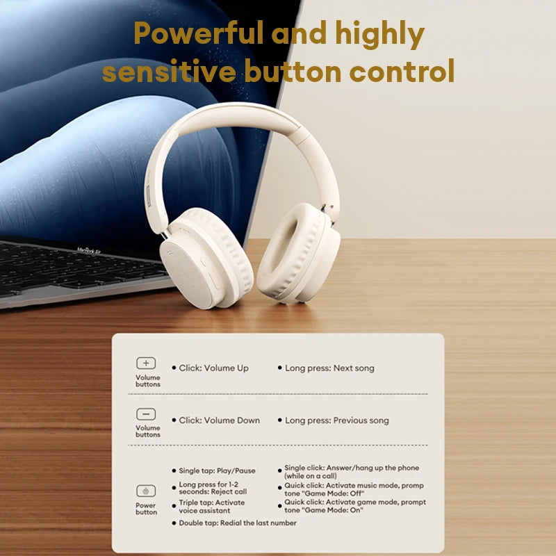 Premium-Look Wireless Headphones | 30H Battery | Nexovibe
