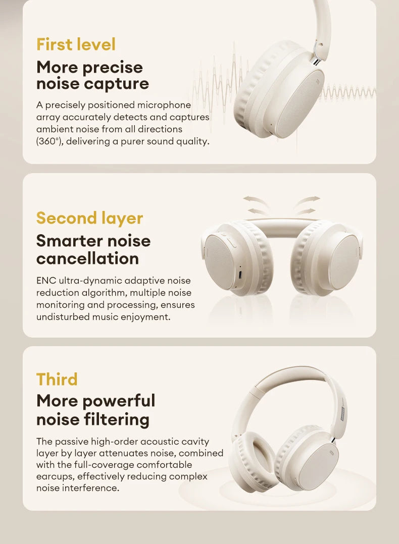 Premium-Look Wireless Headphones | 30H Battery | Nexovibe