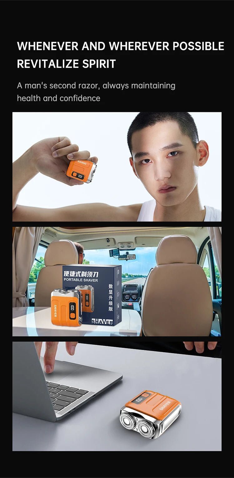 Mini Pocket Shaver | 60-Min Battery + Digital Display | Nexovibe