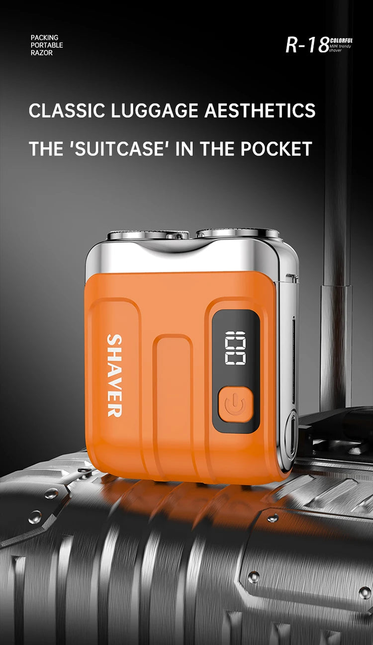 Mini Pocket Shaver | 60-Min Battery + Digital Display | Nexovibe