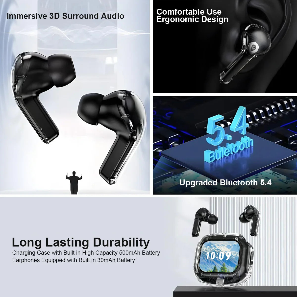 Real-Time Translation Earbuds | 144 Languages | Nexovibe