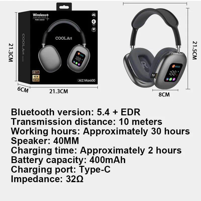Wireless Headphones with Display | Nexovibe