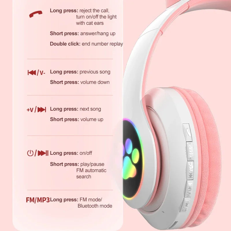 Cat Ear Bluetooth Headphones | Nexovibe