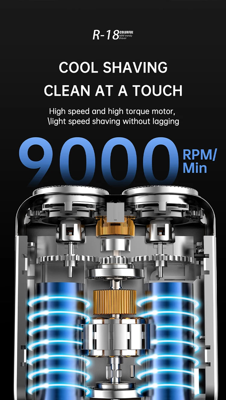 Mini Pocket Shaver | 60-Min Battery + Digital Display | Nexovibe