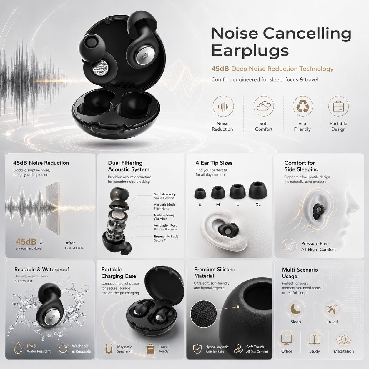 Noise Cancelling Earplugs | Nexovibe