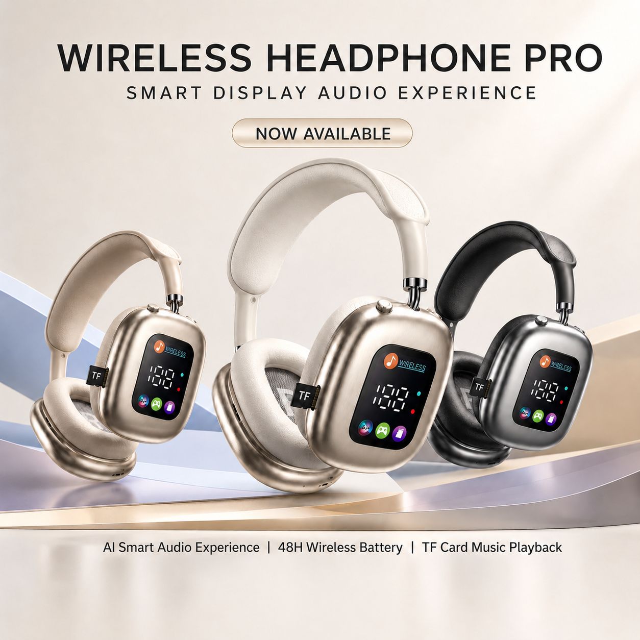 Wireless Headphones with Display | Nexovibe