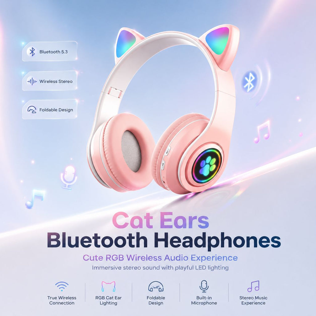 Cat Ear Bluetooth Headphones | Nexovibe