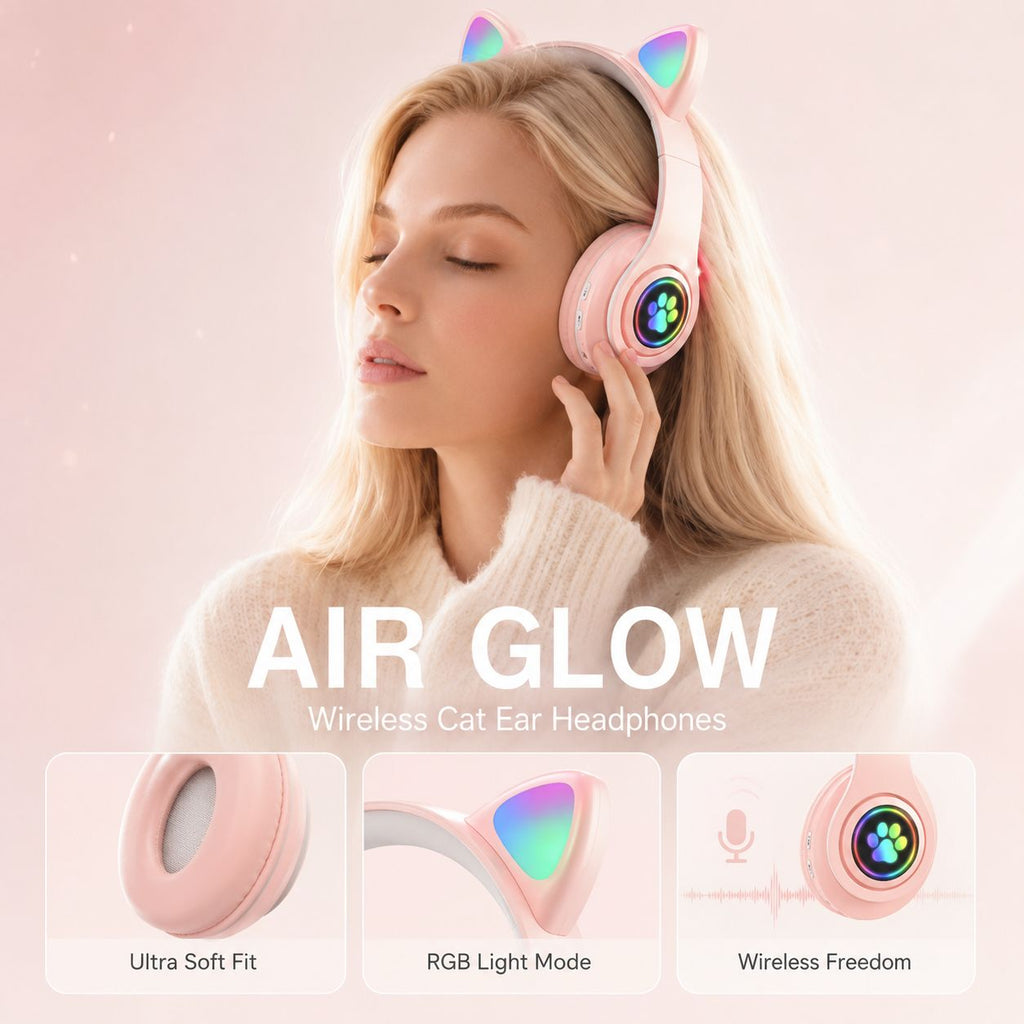 Cat Ear Bluetooth Headphones | Nexovibe